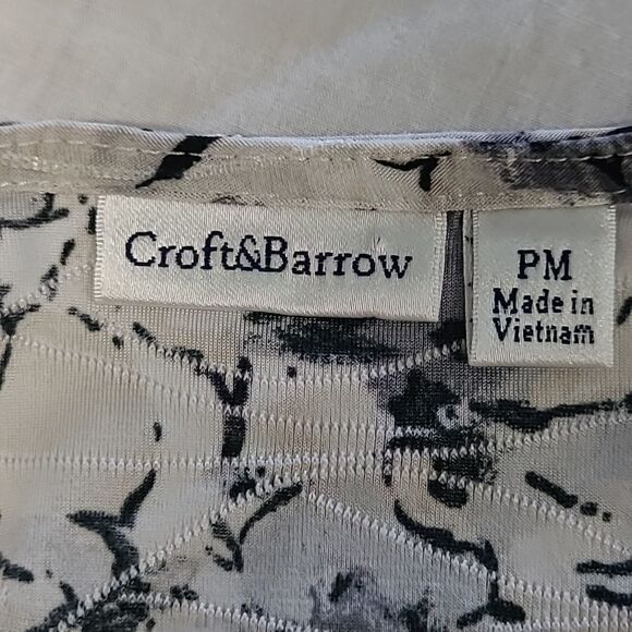 Croft & Barrow sz P M pullover blouse - Picture 8 of 10